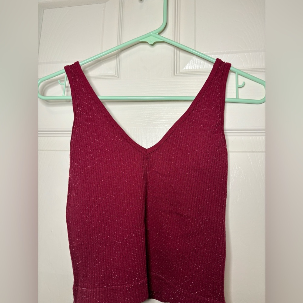 Aura ribbed tank top